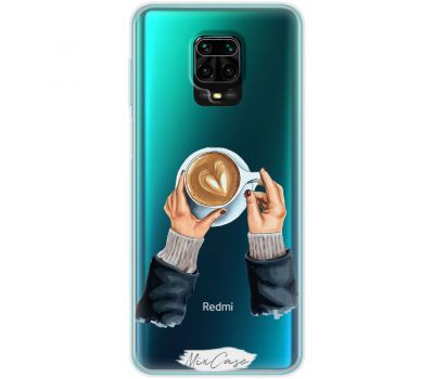 Чохол для Xiaomi Redmi Note 9S/9 Pro Mixcase кава з серцем