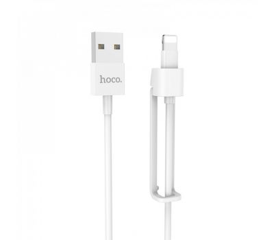 Кабель USB Hoco X31 Holder Lightning (1.0 m) белый