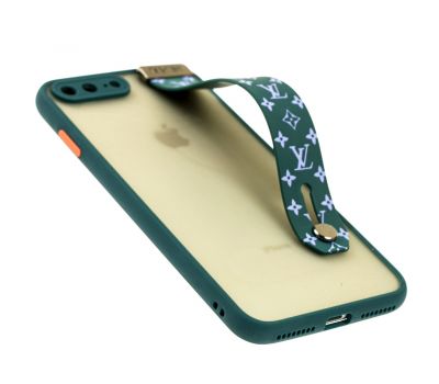Чохол для iPhone 7 Plus / 8 Plus WristBand LV зелений / лавандовий 2483499