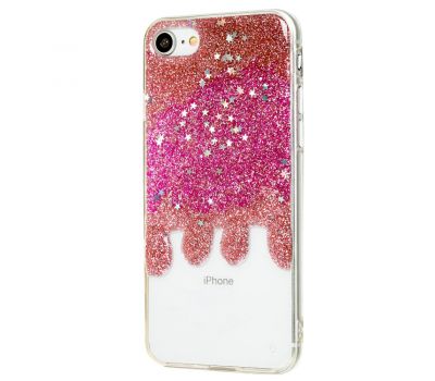 Чохол Shine для iPhone 7/8 з блискітками рожевий