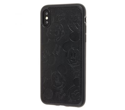Чохол для iPhone X / Xs Mickey Mouse leather чорний