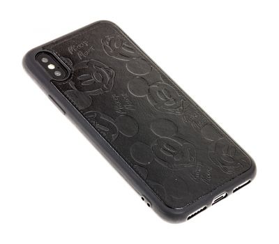 Чохол для iPhone X / Xs Mickey Mouse leather чорний 2489058