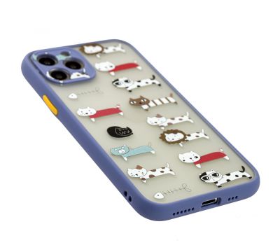 Чохол для iPhone 11 Pro Picture shadow matte сіро-фіолетовий тварини 2489927