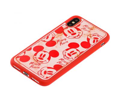 Чохол для iPhone X / Xs Mickey Mouse ретро червоний 2489061