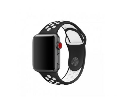 Ремінець для Apple Watch Sport Nike+ 38mm / 40mm чорний білий