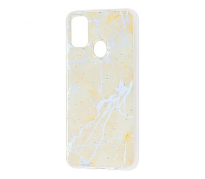 Чохол для Samsung Galaxy M21 / M30s силікон marble золотистий 2492720