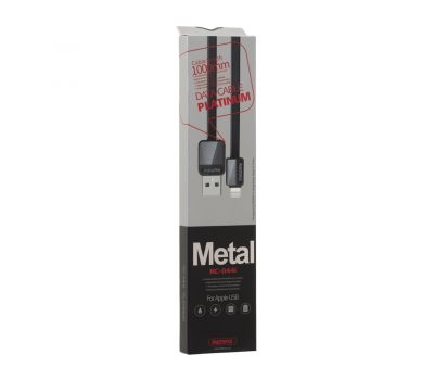 Кабель USB Remax RC-044i lightning Platinum Metal 1m черный 2492435