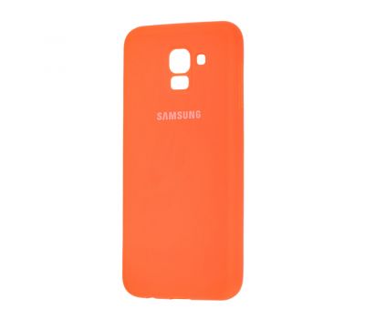 Чохол для Samsung Galaxy J6 2018 (J600) Silicone cover помаранчевий