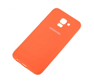 Чохол для Samsung Galaxy J6 2018 (J600) Silicone cover помаранчевий 2495782