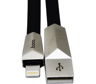 Кабель для iPhone 5/6 Hoco X4 Zinc Alloy Rhombic Lightning cable (1.2 m) черный