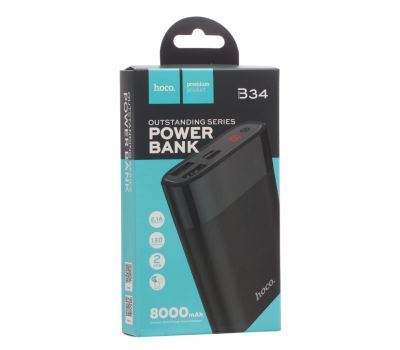 Зовнішній акумулятор PowerBank Hoco B34 Outstan 8000 mAh black 2515680