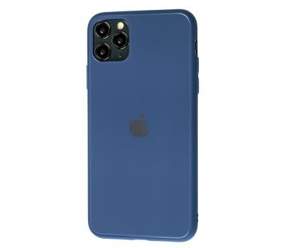 Чохол для iPhone 11 Pro Max New glass темно-синій