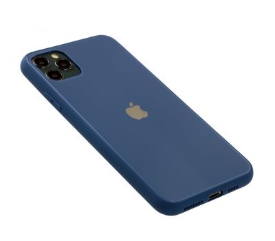 Чохол для iPhone 11 Pro Max New glass темно-синій 2523119