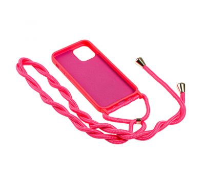 Чохол для iPhone 12 mini Wave Lanyard with logo bright pink 2526098
