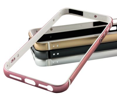 Бампер металевий для iPhone 5 Evoque рожевий