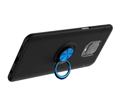 Чохол для Xiaomi  Redmi Note 9s / 9 Pro Deen ColorRing з кільцем чорний / синій 2535713