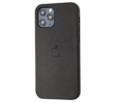Чохол для iPhone 12 / 12 Pro Leather cover чорний