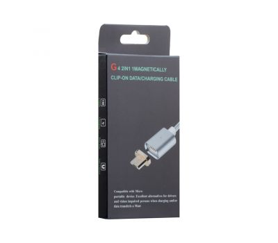 Кабель USB Магнитный Clip-ON Micro черный 2537167