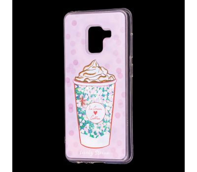 Чохол для Samsung Galaxy A8 2018 (A530) вода світло-рожевий "морозиво"