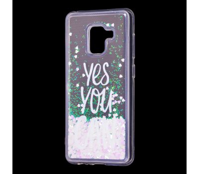 Чохол для Samsung Galaxy A8 2018 (A530) вода світло-рожевий "yes you can"