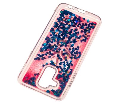 Чохол для Samsung Galaxy A8 2018 (A530) вода рожево-синій "ананас"