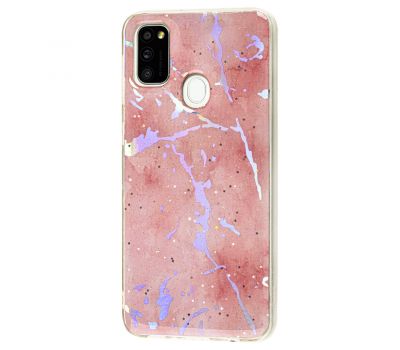 Чохол для Samsung Galaxy M21 / M30s силікон marble рожевий