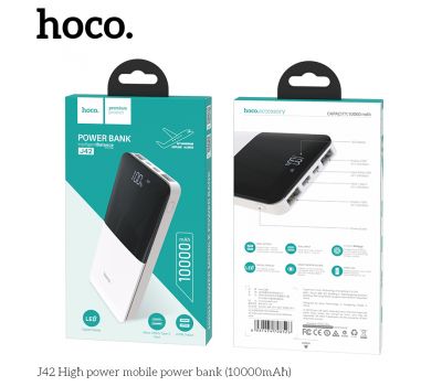 Зовнішній акумулятор PowerBank Hoco J42 10000 mAh white 2554627