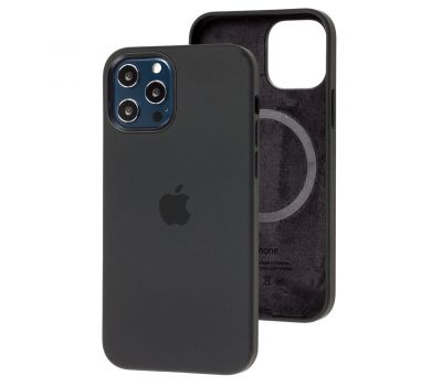 Чохол для iPhone 12 Pro Max Silicone case with MagSafe and Splash Screen чорний