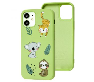 Чохол для iPhone 12 mini Wave Fancy animals / mint gum