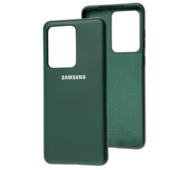 Чохол для Samsung Galaxy S20 Ultra (G988) Silicone Full темно-зелений