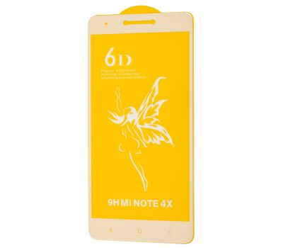 Захисне скло 6D Premium для Xiaomi Redmi Note 4x біле (OEM)