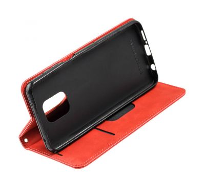 Чохол книжка для Xiaomi Redmi Note 9s / 9 Pro Business matte line червоний 2561457
