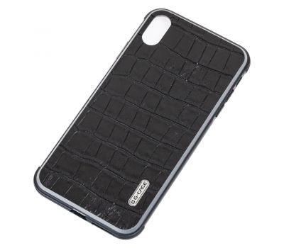 Чохол для iPhone Xr G-Case Monte Carlo "крокодил" чорний 2565956