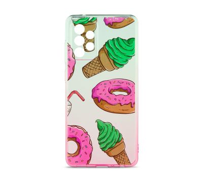 Чохол для Samsung Galaxy A72 Wave Sweet white / pink / donut