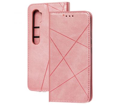 Чохол книжка Business Leather для Xiaomi Mi Note 10 Lite рожевий