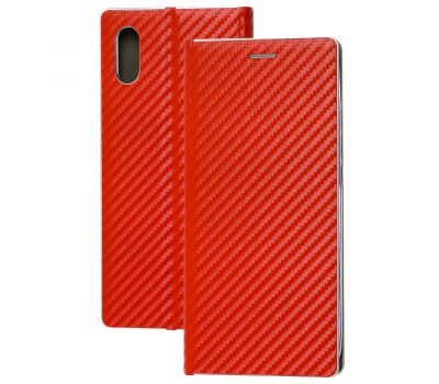 Чохол книжка для Xiaomi Redmi 9A Carbon book червоний