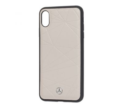 Чохол для iPhone Xs Max Mercedes Leather сірий