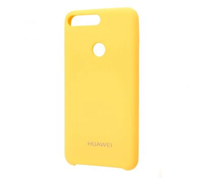 Чохол для Huawei Y7 Prime 2018 Silky Soft Touch жовтий