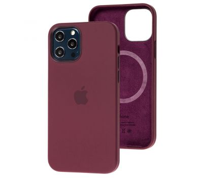 Чохол для iPhone 12 Pro Max Silicone case with MagSafe and Splash Screen plum