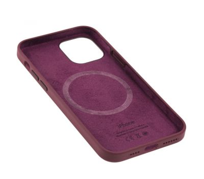 Чохол для iPhone 12 Pro Max Silicone case with MagSafe and Splash Screen plum 2578044