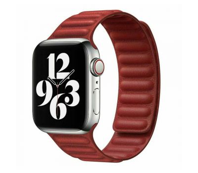 Ремінець для Apple Watch 38/40mm Leather Link червоний