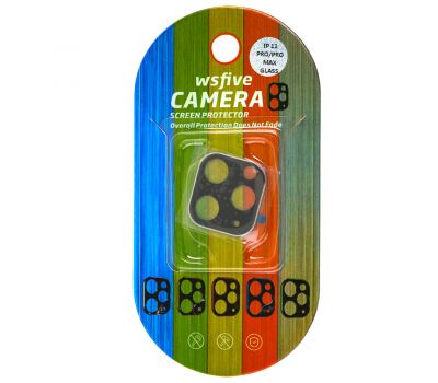 Накладна захисна для камери iPhone 11 Pro / 11 Pro Max Wsfive чорно-стальне 2578435