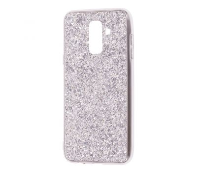 Чохол для Samsung Galaxy A6+ 2018 (A605) Shining sparkles з блискітками сріблястий 258935