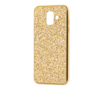 Чохол для Samsung Galaxy A6 2018 (A600) Shining sparkles з блискітками золотистий 258923