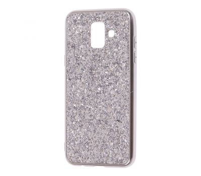 Чохол для Samsung Galaxy A6 2018 (A600) Shining sparkles з блискітками сріблястий 258926