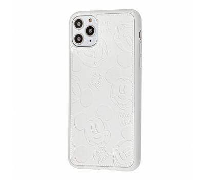 Чохол для iPhone 11 Pro Max Mickey Mouse leather білий