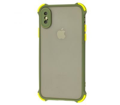 Чохол для iPhone X / Xs LikGus Totu corner protection зелений