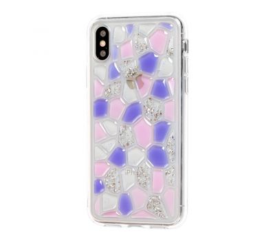 Чохол Colour stones для iPhone X / Xs фіолетовий
