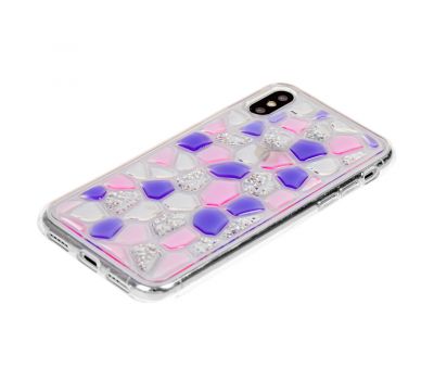 Чохол Colour stones для iPhone X / Xs фіолетовий 2593460