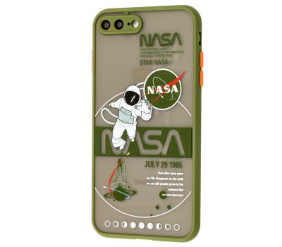 Чохол для iPhone 7 Plus / 8 Plus Picture shadow matte space nasa / army green